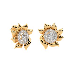 Lily Round Diamond Stud Earrings